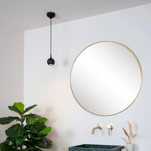 Lucide FAVORI - Pendant light Bathroom - 1xGU10 - IP44 - Black - atmosphere 1